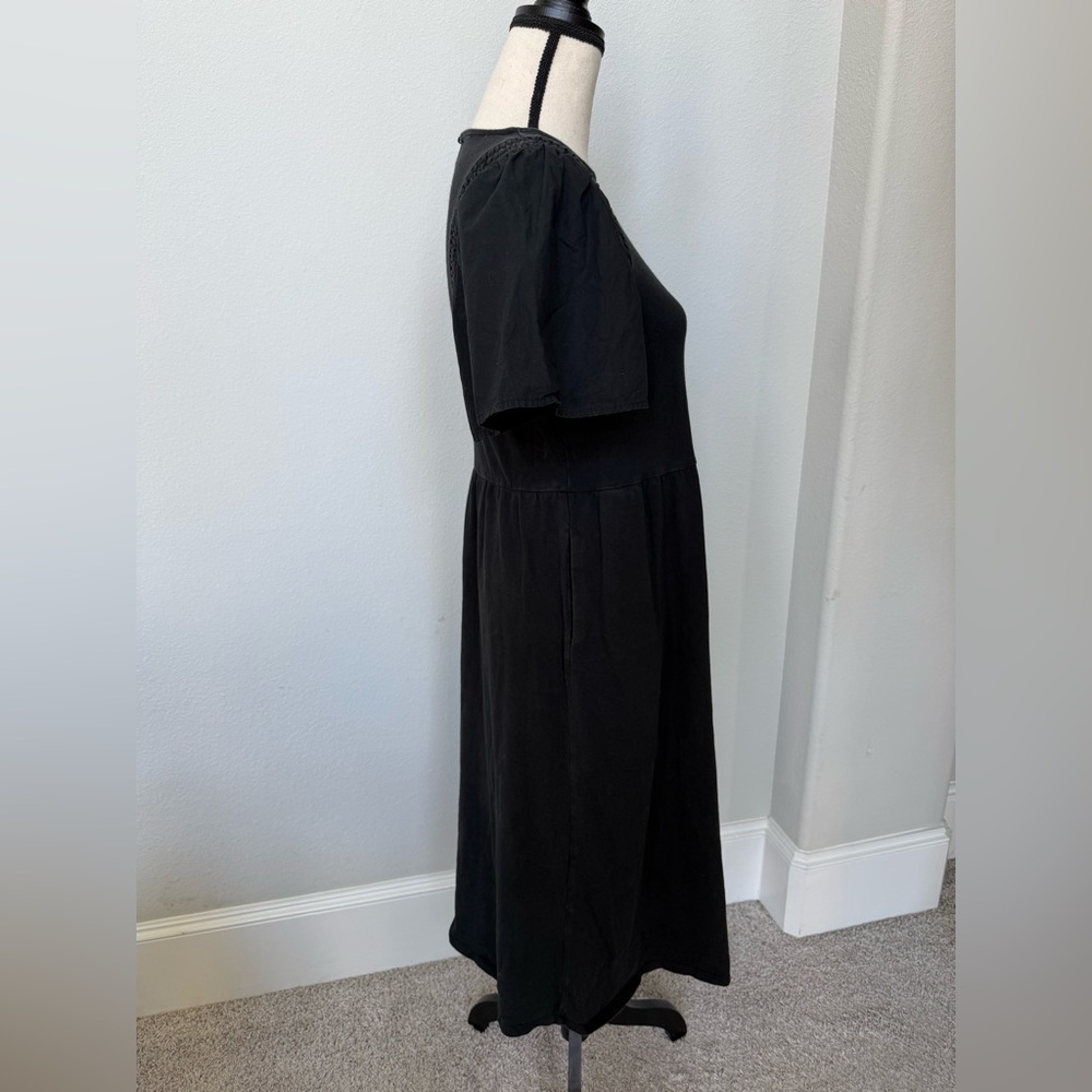 Who What Wear Black Puff-Sleeve Midi Dress - Picture 5 of 10